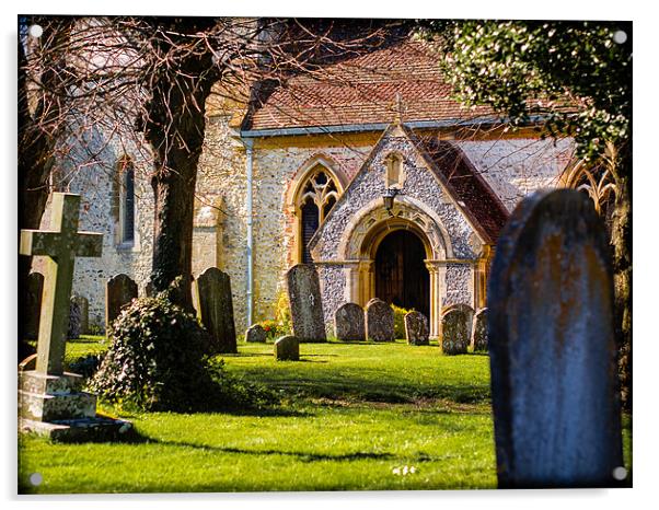 St Mary, Kintbury, Berkshire, England, UK Acrylic by Mark Llewellyn