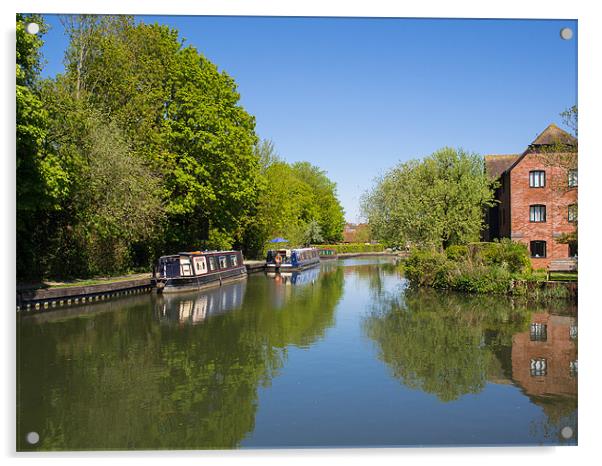 West Mills, Newbury, Berkshire, England, UK Acrylic by Mark Llewellyn