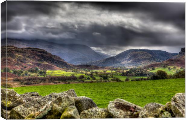 View from Castlerigg Canvas Print by David Tyrer