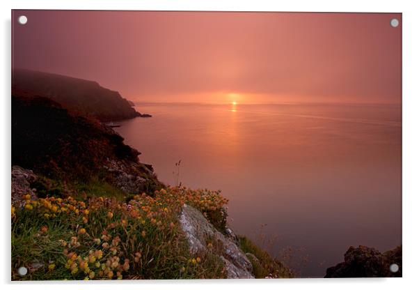 MiSt Pembrokeshire Sunset Acrylic by David Tyrer