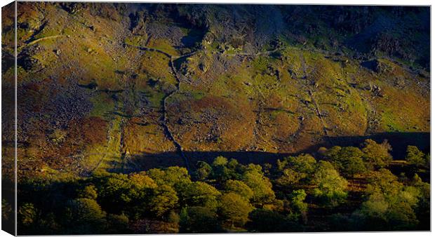 Sundown Serenade over Cumbrian Peaks Canvas Print by David Tyrer
