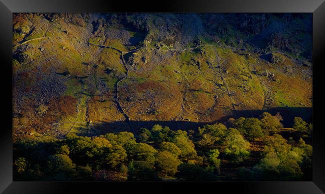 Sundown Serenade over Cumbrian Peaks Framed Print by David Tyrer