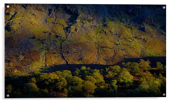 Sundown Serenade over Cumbrian Peaks Acrylic by David Tyrer