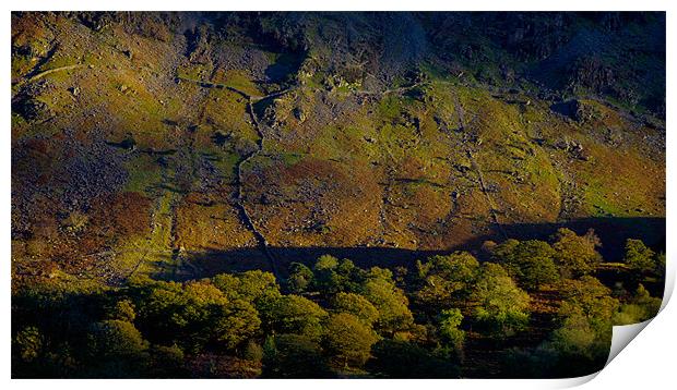 Sundown Serenade over Cumbrian Peaks Print by David Tyrer