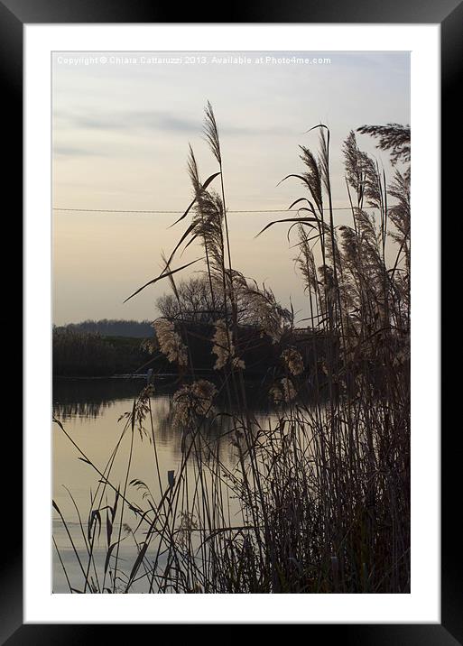Sunset on the little river Framed Mounted Print by Chiara Cattaruzzi
