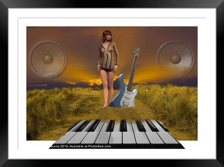The Sands Of Music Framed Mounted Print by Brian Roscorla