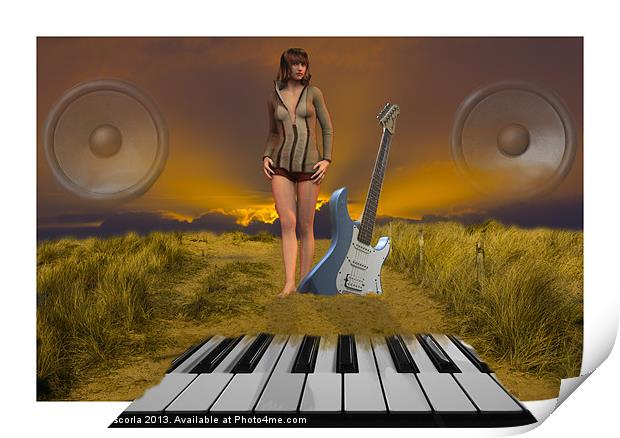 The Sands Of Music Print by Brian Roscorla
