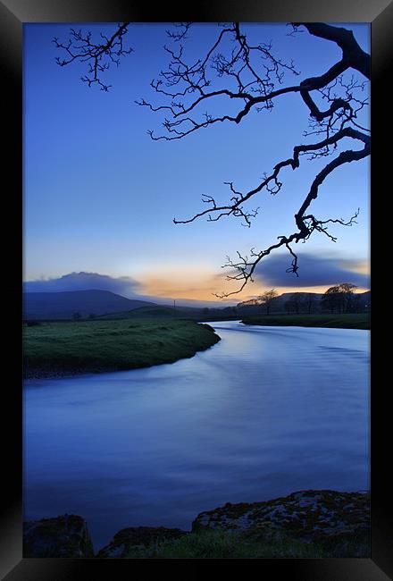The River Ure, After Sundown Framed Print by Sandi-Cockayne ADPS