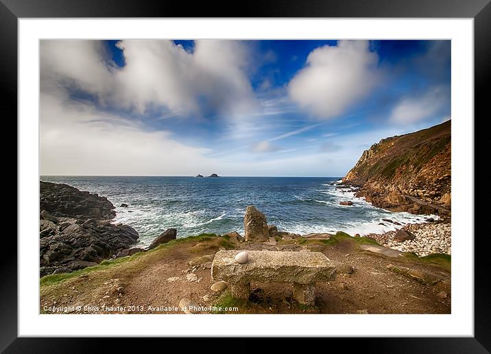 Seat with a view Cot Valley Cornwall Framed Mounted Print by Chris Thaxter
