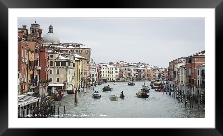 Venice under snow Framed Mounted Print by Chiara Cattaruzzi