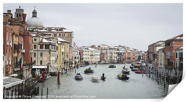 Venice under snow Print by Chiara Cattaruzzi