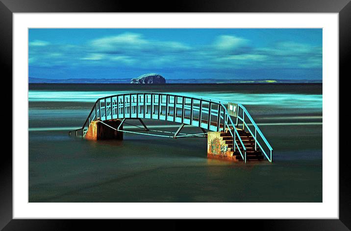 Bridge to nowhere  ( Belhaven Bridge) Framed Mounted Print by Jack Byers