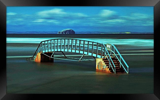 Bridge to nowhere  ( Belhaven Bridge) Framed Print by Jack Byers