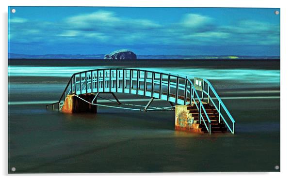 Bridge to nowhere  ( Belhaven Bridge) Acrylic by Jack Byers