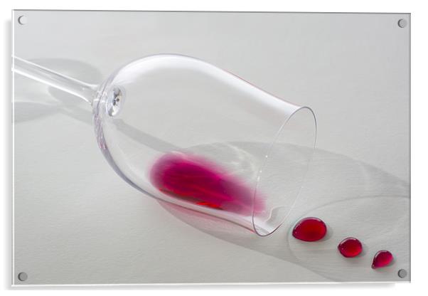 Wine drops Acrylic by Sam Smith