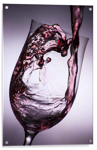 Pouring wine Acrylic by Sam Smith