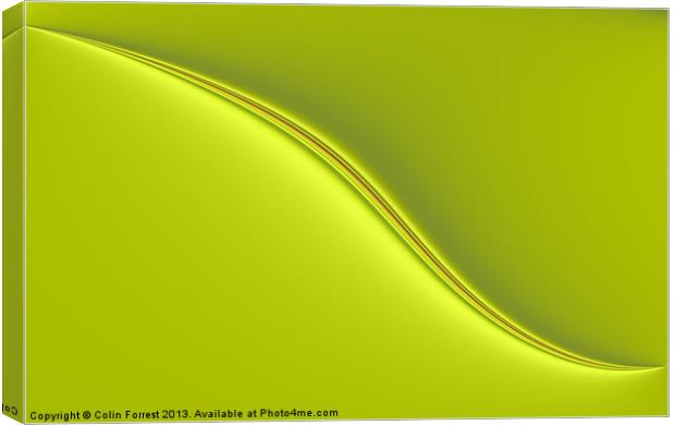 Nematode  in Yellow and Green Canvas Print by Colin Forrest