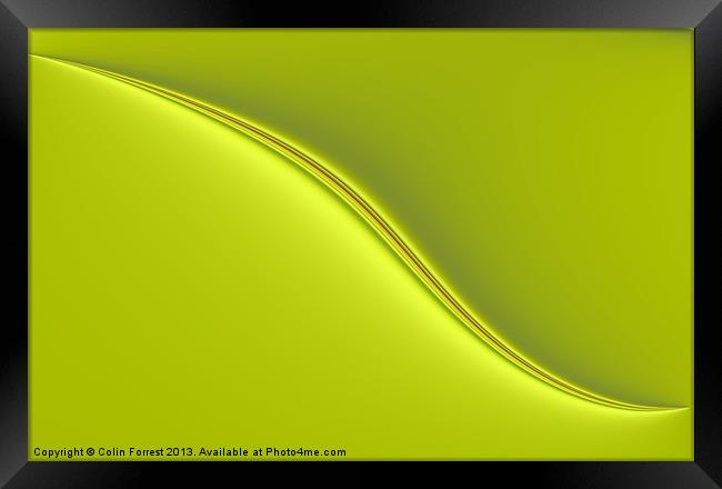 Nematode  in Yellow and Green Framed Print by Colin Forrest