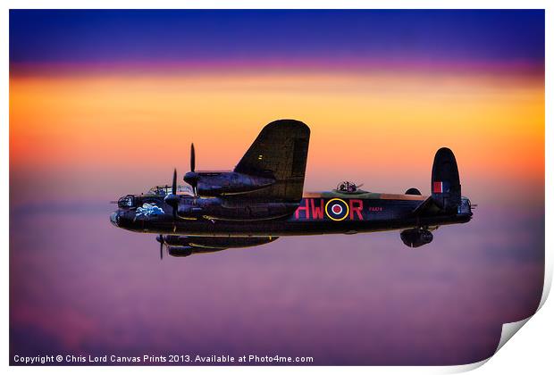 Lancaster at Dawn Print by Chris Lord