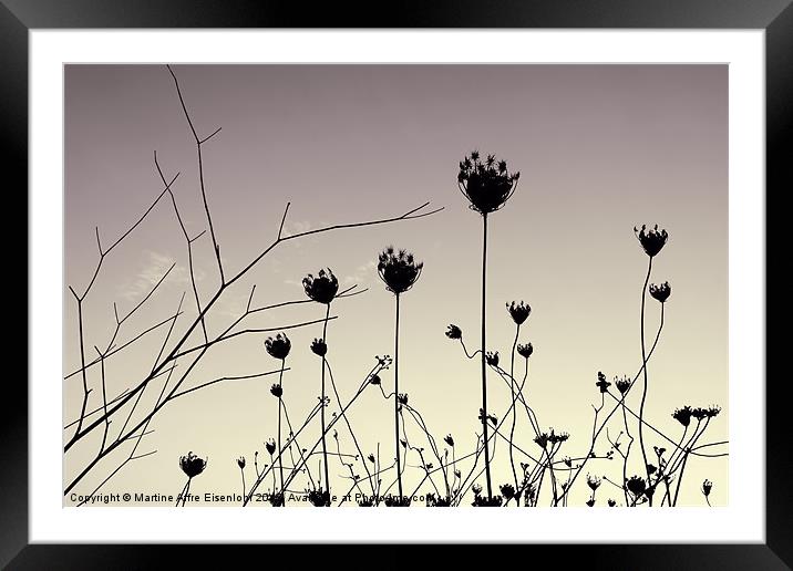 Silhouette Framed Mounted Print by Martine Affre Eisenlohr