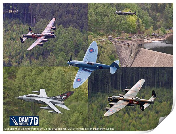 Dambusters 70 Years On The Derwent Dam Print by Colin Williams Photography