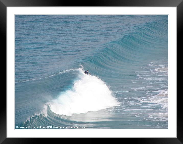 Riding the wave Framed Mounted Print by Lee Mullins