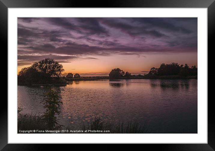 Fields End Water Sunset Framed Mounted Print by Fiona Messenger