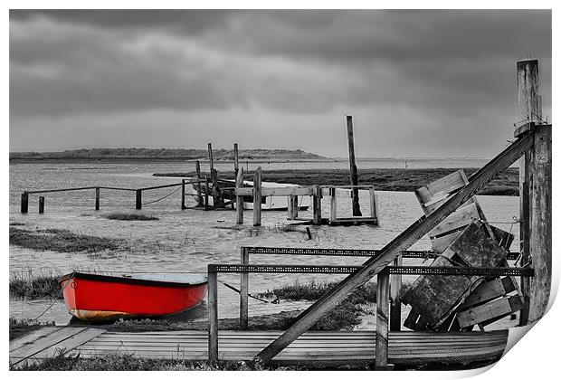 The red rowing boat! Print by Gary Pearson