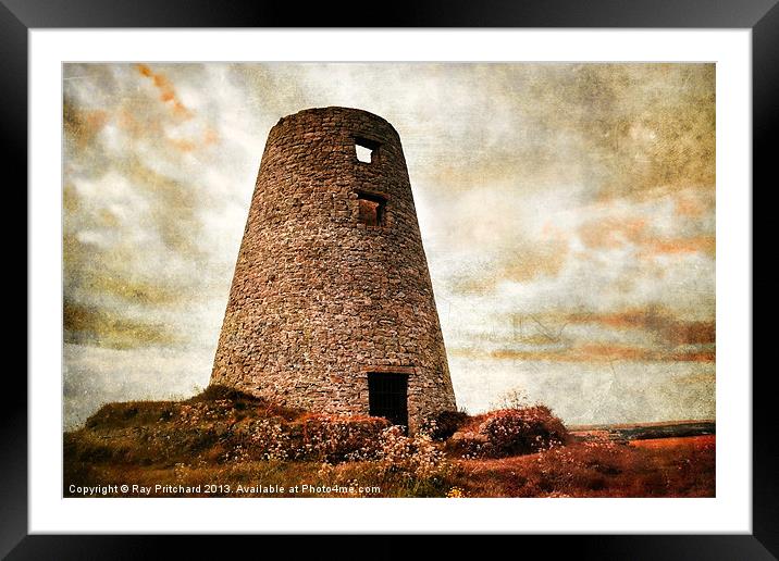Old Mill on Cleadon Hills Framed Mounted Print by Ray Pritchard