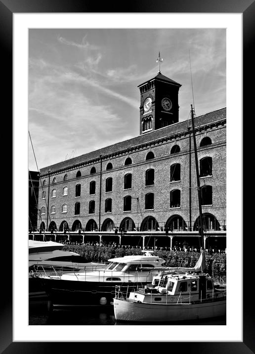 St Katherines Dock London Framed Mounted Print by David Pyatt