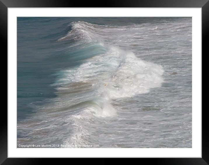 The surf board Framed Mounted Print by Lee Mullins