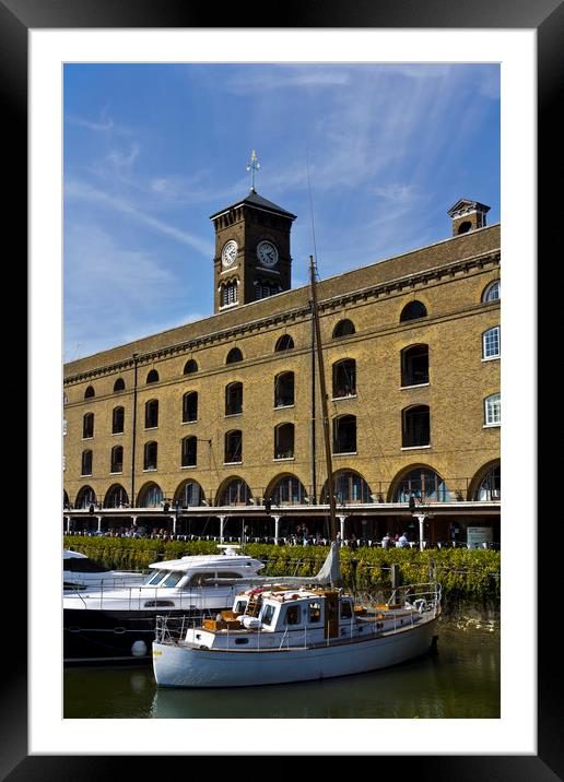 St Katherines Dock London Framed Mounted Print by David Pyatt