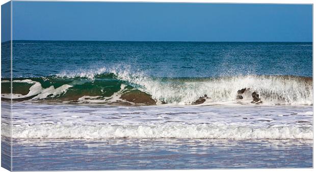 Atlantic Roller Canvas Print by David Tyrer