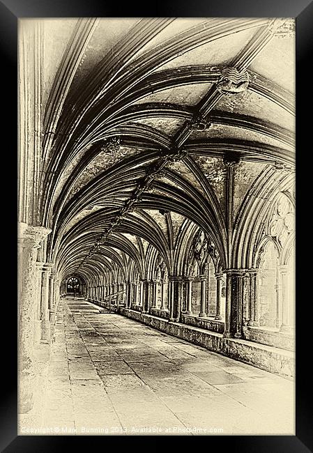 Norwich cloisters Framed Print by Mark Bunning