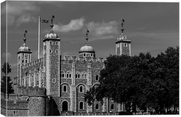 Tower of London Canvas Print by David Tyrer