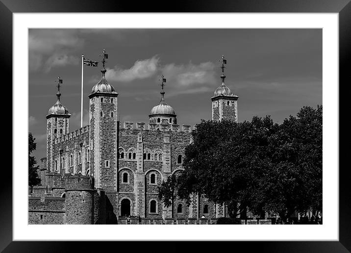 Tower of London Framed Mounted Print by David Tyrer