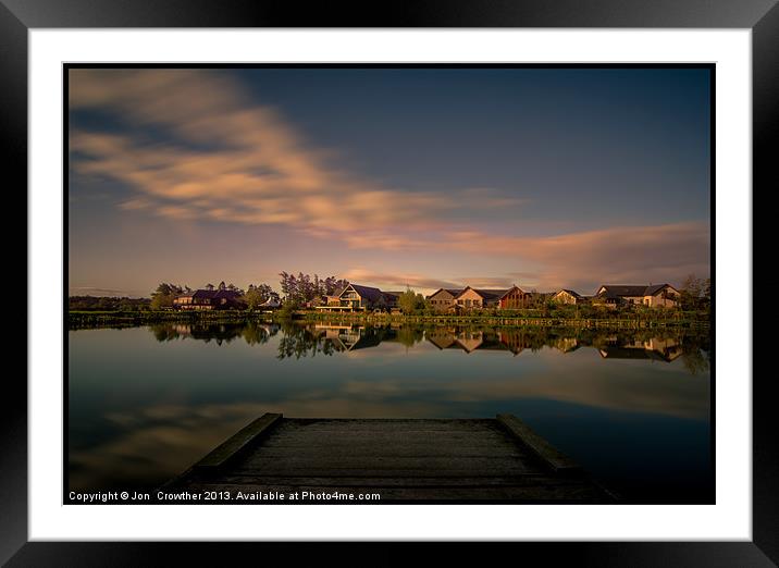 The Burnside Pond Framed Mounted Print by Jon  Crowther