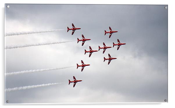Red Arrows display team Acrylic by Linda More