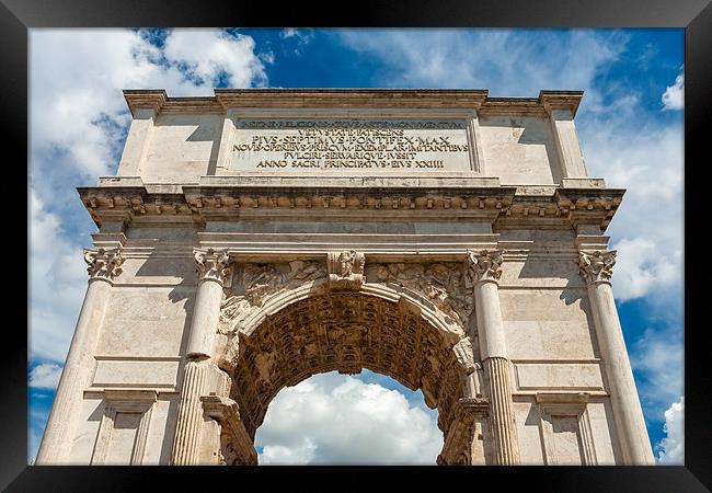 Arch of Titus Framed Print by David Tyrer