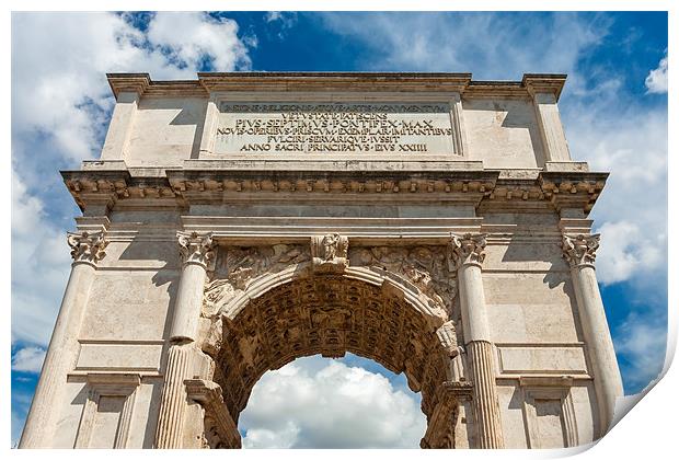 Arch of Titus Print by David Tyrer