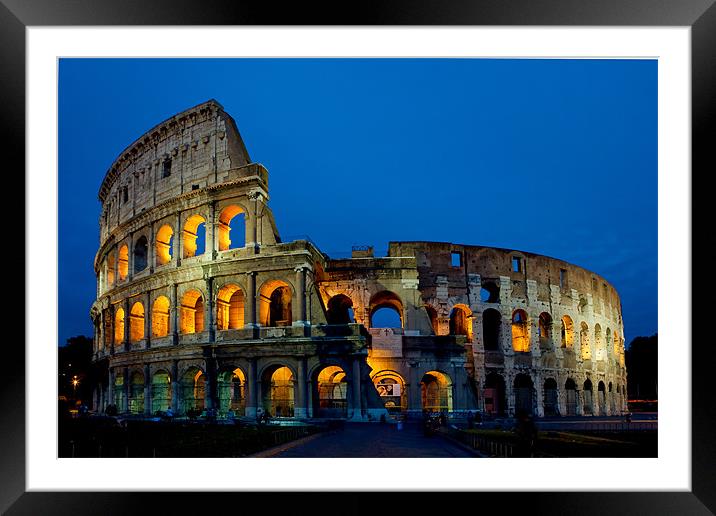 The Colloseum Framed Mounted Print by David Tyrer