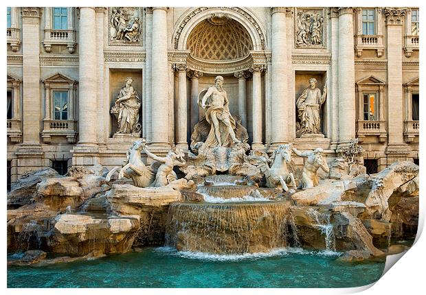 Trevi Fountain Print by David Tyrer