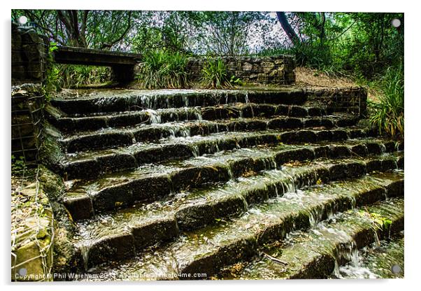 The Little Cascade Acrylic by Phil Wareham