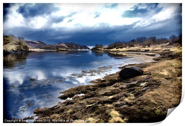 West Highland Coastal View Print by Andy Anderson