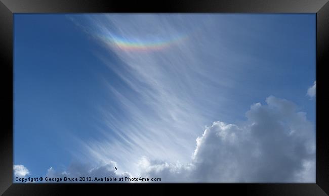 Rainbow cloud Framed Print by George Bruce