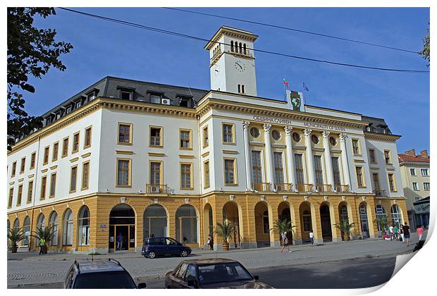 Sliven Town Hall Print by Tony Murtagh