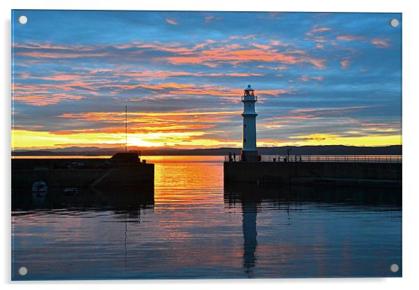 Sunset Lighthouse Acrylic by Shaun Cope