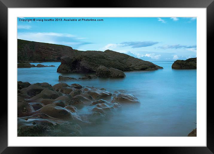 Misty Rocks Framed Mounted Print by craig beattie