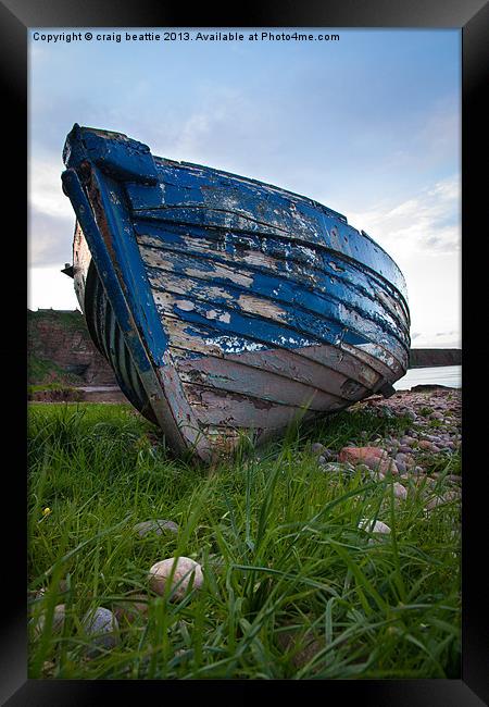 Old Fishing Boat Framed Print by craig beattie