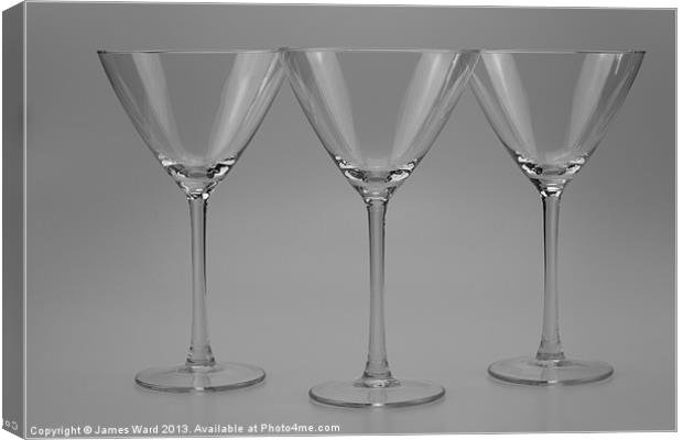 Empty Martinis Canvas Print by James Ward